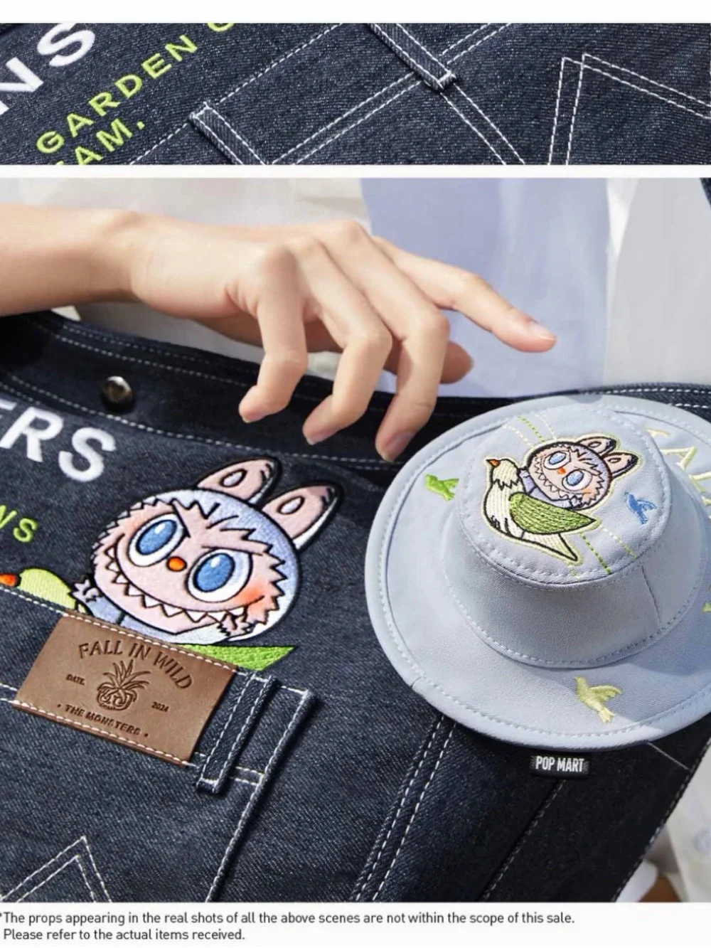 THE MONSTERS FALL IN WILD SERIES-Denim Messenger Bag